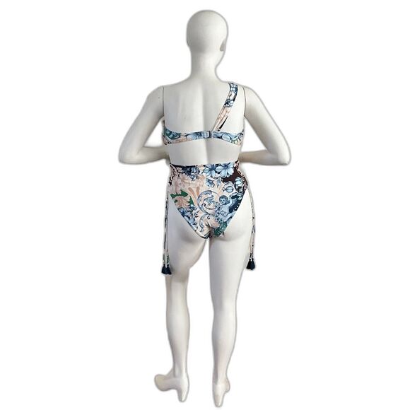 Aqua Bendita Swimsuit Size XL Blue Multicolor 2 Piece Mariette-Etta - Picture 3 of 12